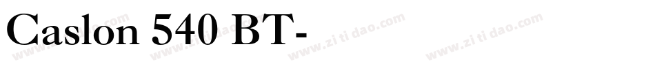 Caslon 540 BT字体转换